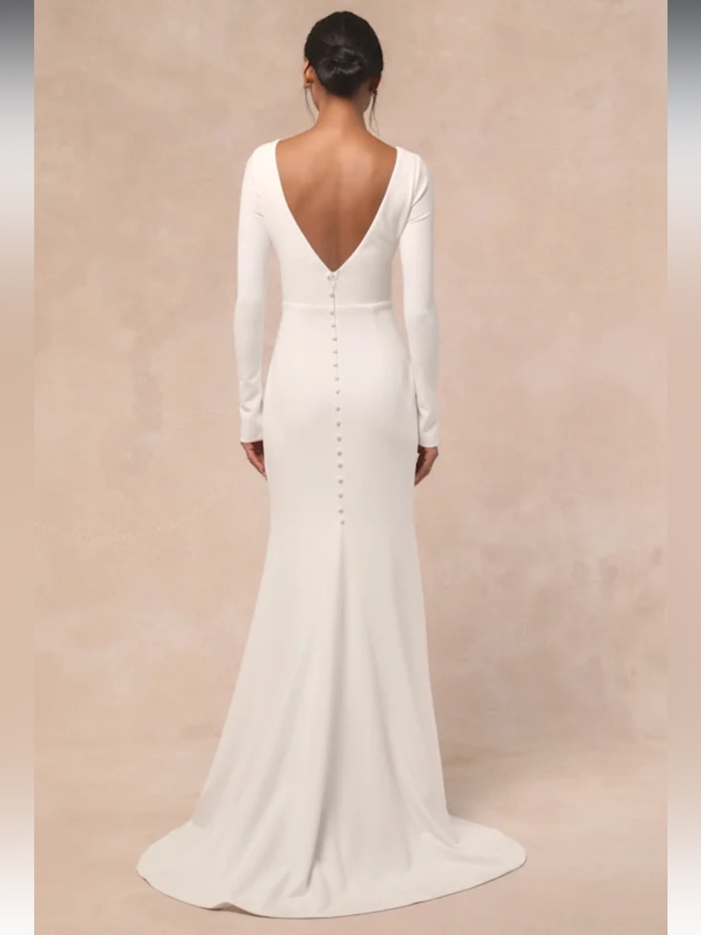 NWT- Feeling of Forever White Long Sleeve Mermaid Bridal Dress